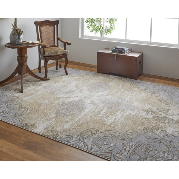 Canora Grey Neoma Viscose Floral Rug Wayfair